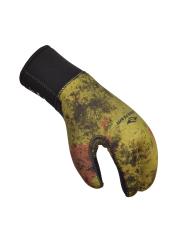 Перчатки Anatomic 3х-палые 5мм лайкра/открытая пора зеленый камуфляж